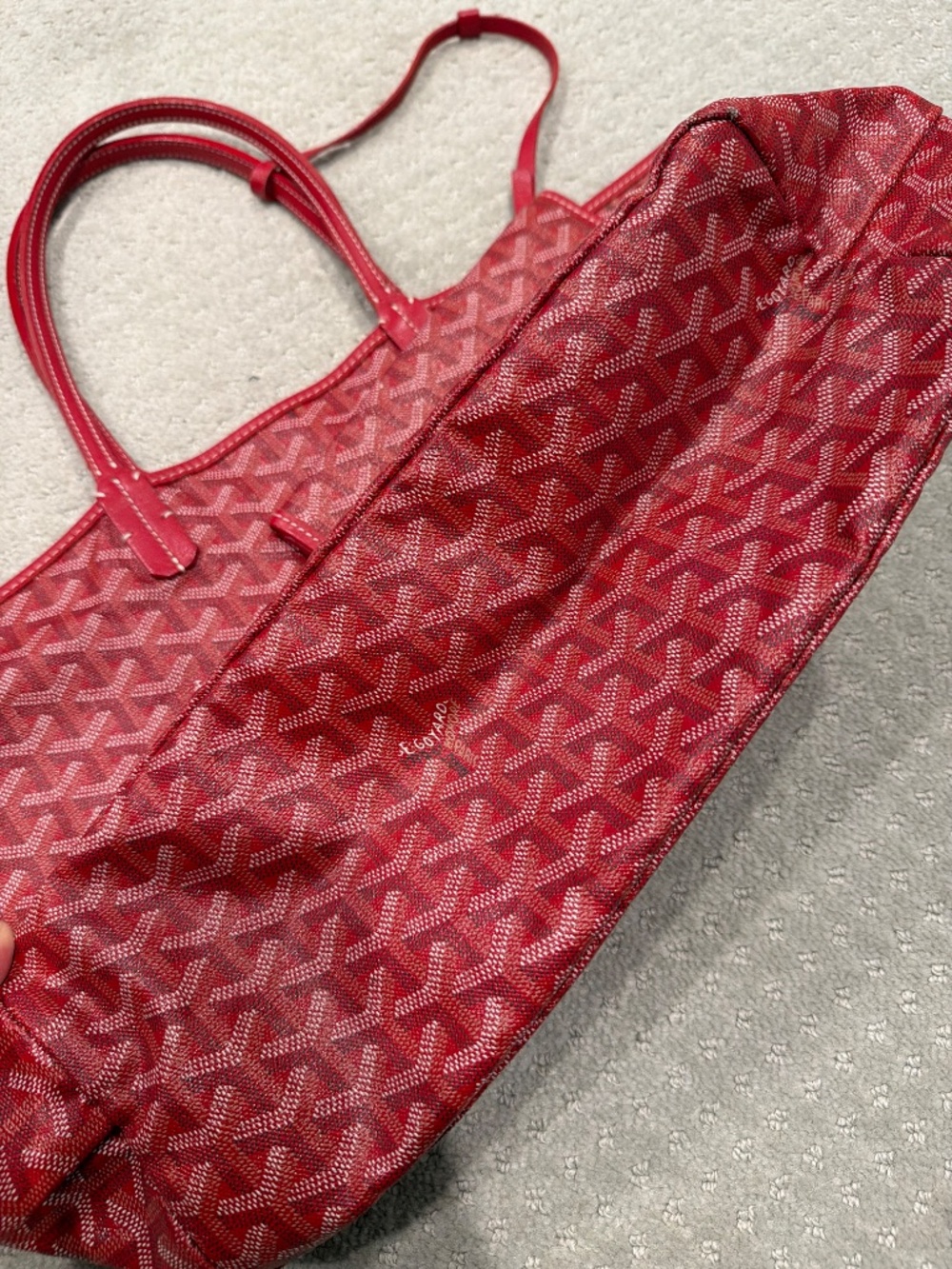 Goyard St Louis PM Tote Bag Red - Picture 5 of 12